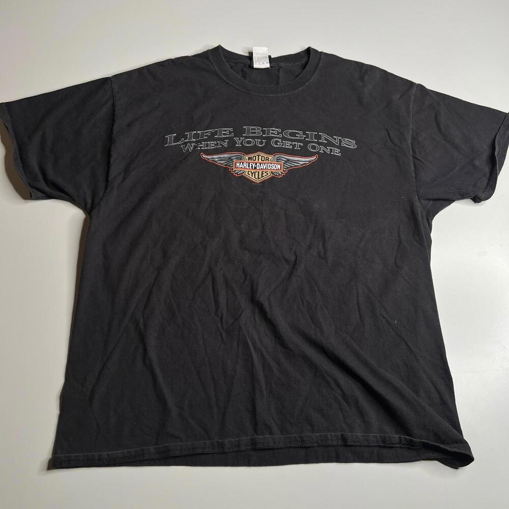 Harley Davidson Bluegrass Louisville KY T Shirt Black XL Biker Graphic